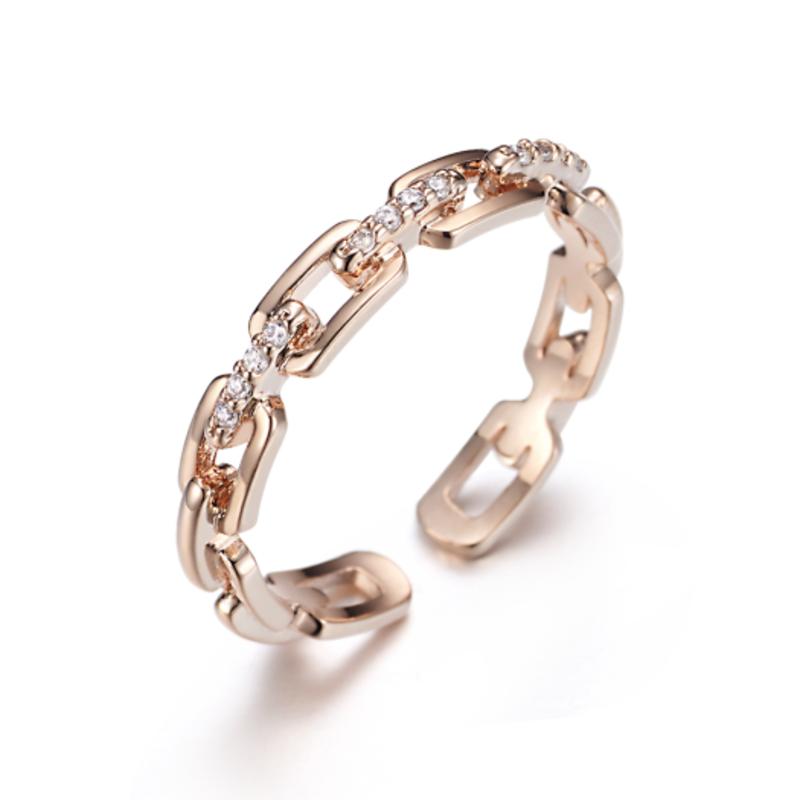 ELLE Jewelry Simple Chain Open Ring ELBRWR058