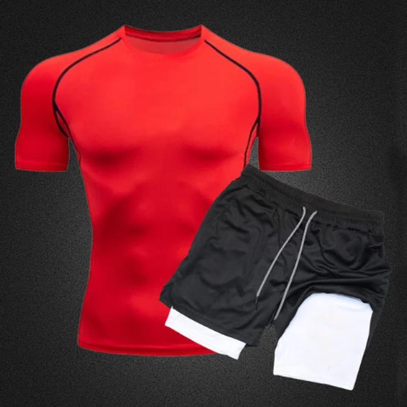Men's Quick-Dry Double Layer Swim Shorts with Inner Lining - Anti-Embarrassment Swimsuit Set for Swimming and Hot Springs.