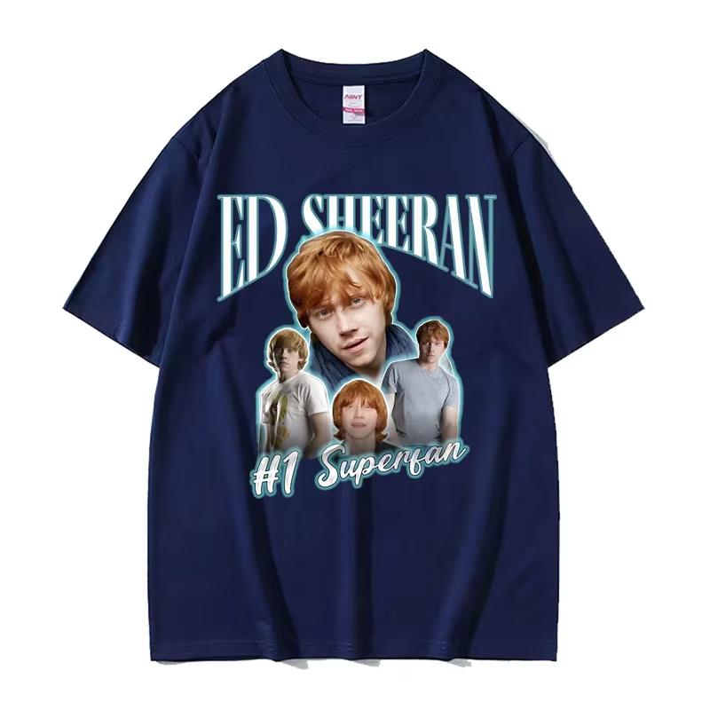Funny Ed Sheeran Number One Superfan Meme T Shirt Women Fashion Retro Short Sleeve T-shirt Unisex Gothic Casual Cotton Tshirt