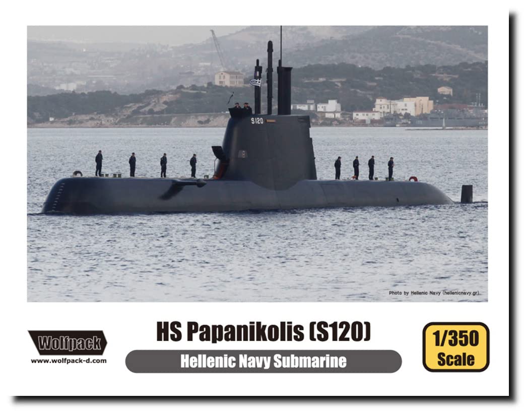 

Wolfpack Design Подводная лодка ВМС Греции Папаниколис S120 Пластиковая модель WOLWP13502 1/350