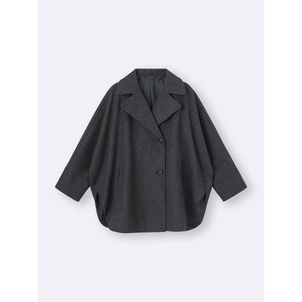 Gu By Uniqlo Cozy Melton Cape Coat Z+e