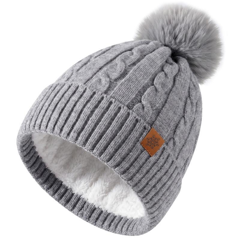 Knitted Hat for Autumn and Winter, Women's Cold Proof and Warm Ear Protection, Solid Color Outdoor Warm Ear Protection Hat