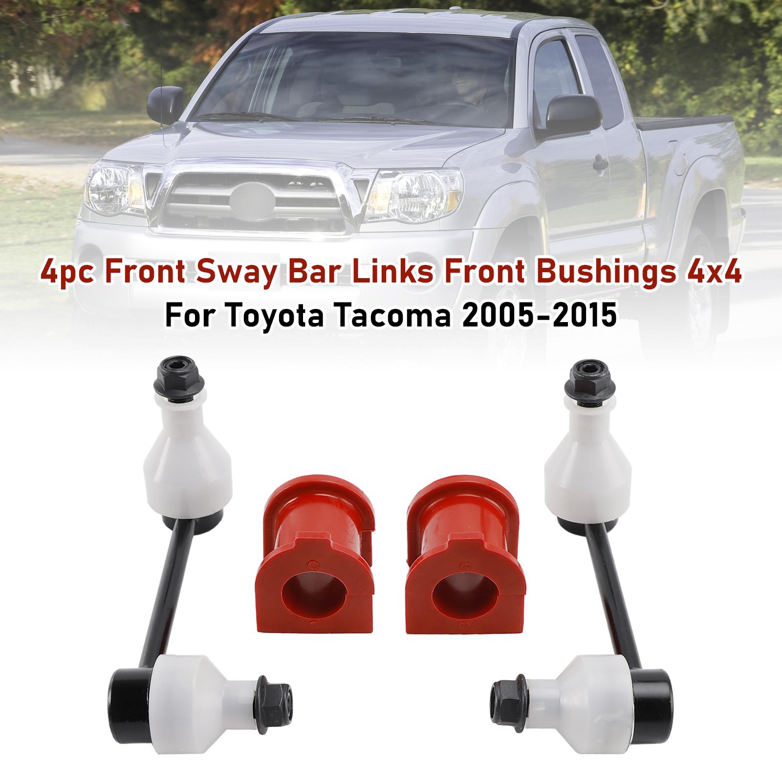 4pc Front Sway Bar Links Front Bushings For Toyota Tacoma 2005-2015
