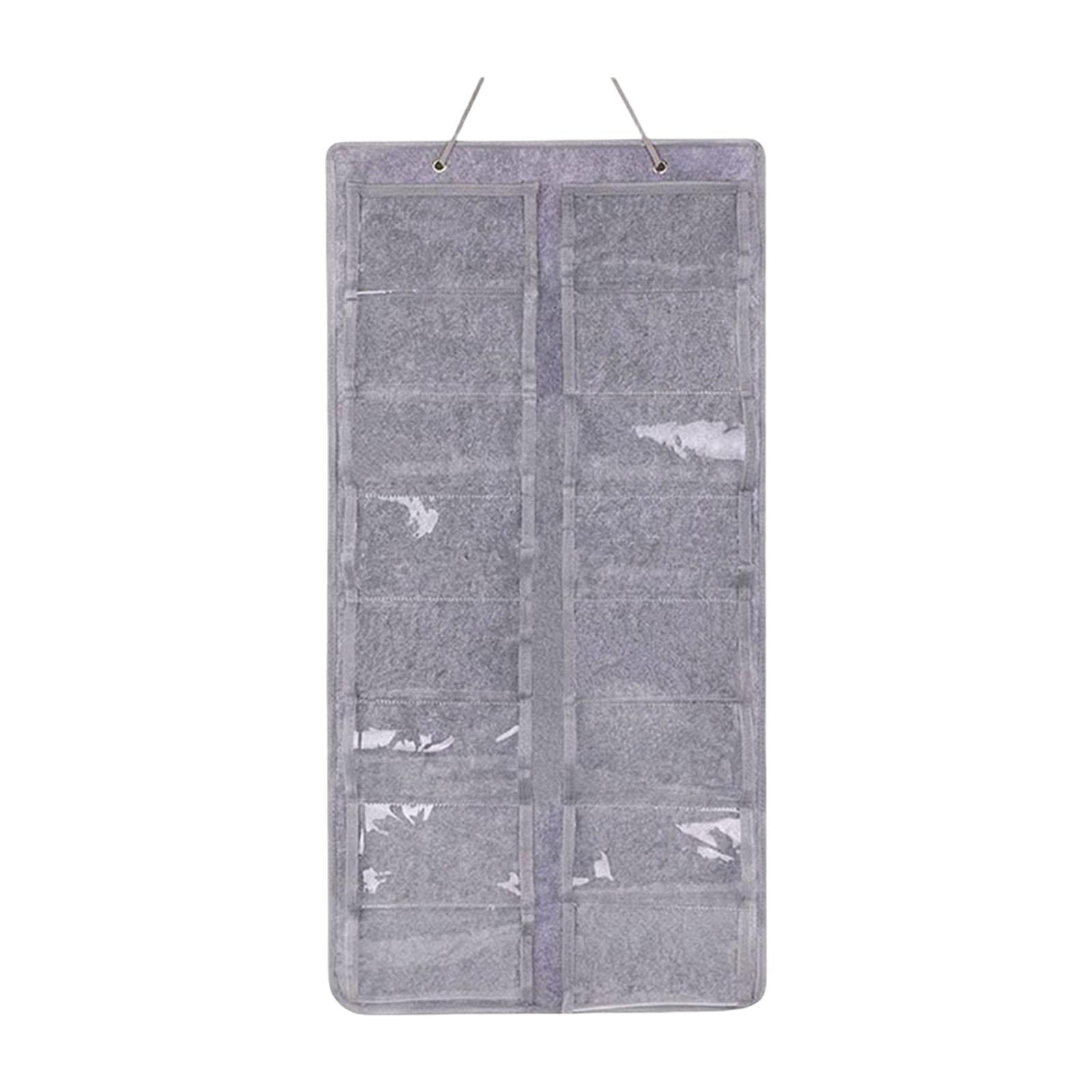 

Упаковка из 2 фетровых органайзеров для хранения солнцезащитных очков с 16 отделениями, настенный держатель для очков, стильный держатель для очков серый