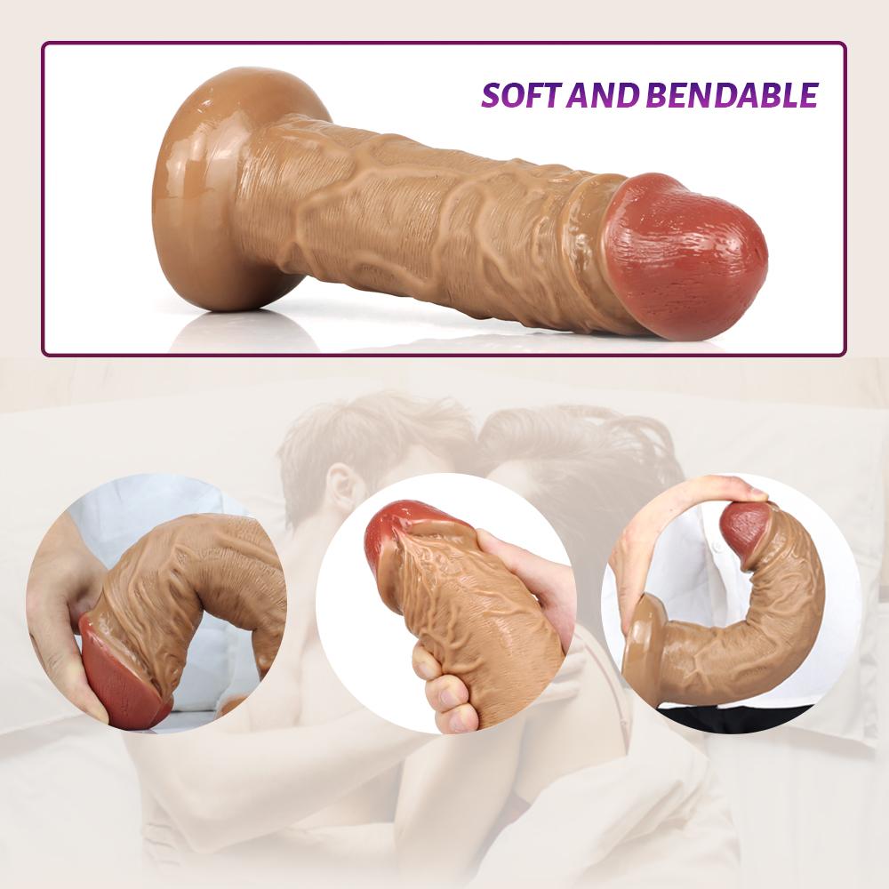 Realistic Long Dildo Anal Plug with Suction Cup Big Penis Butt Plug Long Dick Sex Toys for Women Men Phallus Anal Dilator