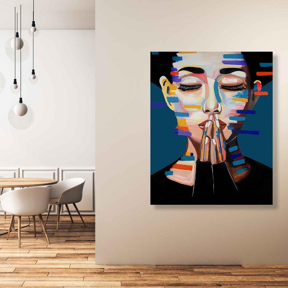 Afroamerikanische Frau Graffiti Kunst Poster und Drucke Abstraktes Schwarzes Mädchen Leinwandgemälde an der Wand Kunst Bilder Wanddeko