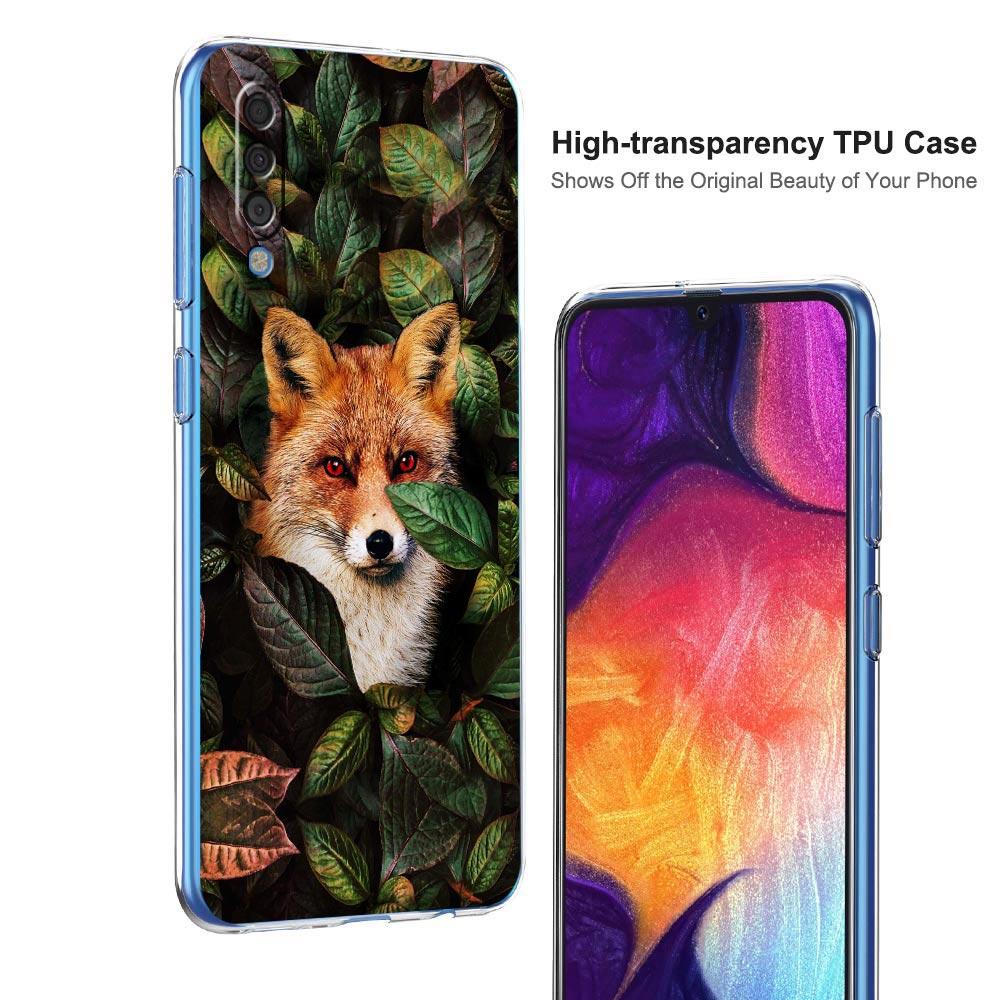 Cute Red Fox Gift Phone Case For Samsung Galaxy A52 A50 A70 A30 A40 A20E A10 A10S A20S A02S A04s A12 A22 A32 A72 5G Clear Cover