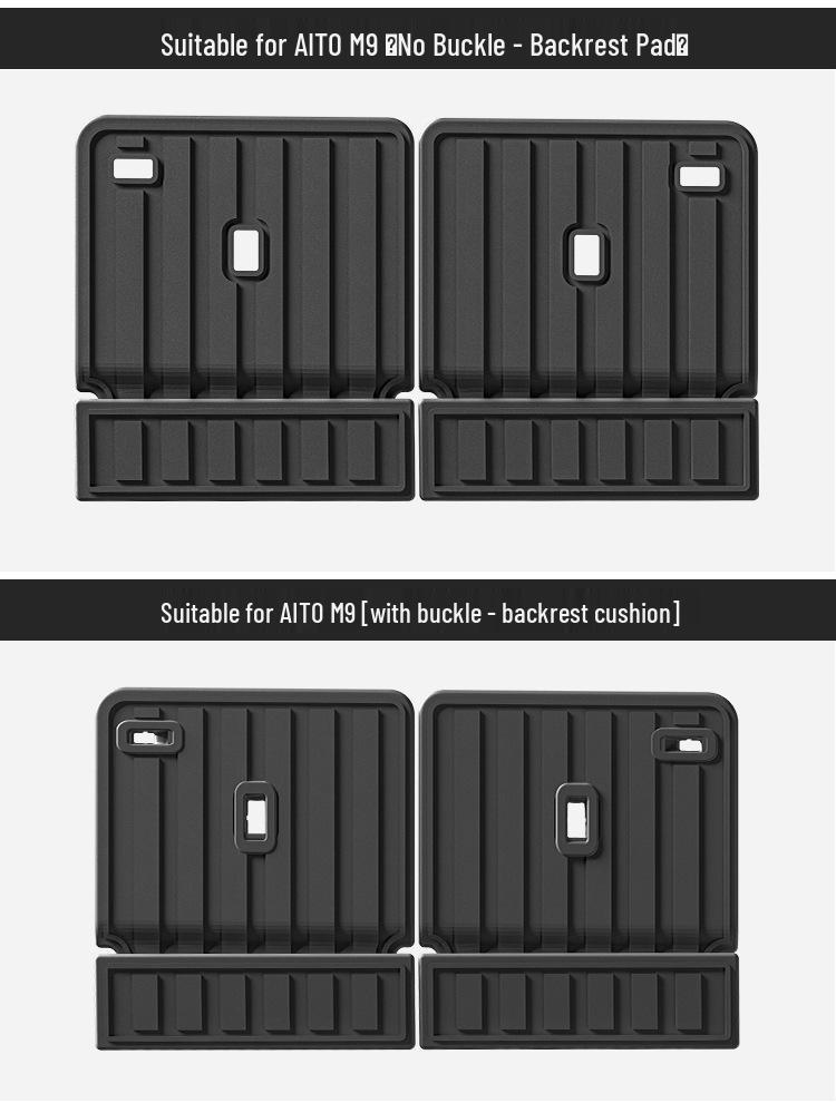 Eco-friendly TPE Car Mats Set for 2024-2025 AITO M9: Orange Floor, Seat Back, and Trunk Mats