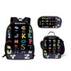Classic Popular Funny Alphabet Lore 3D Printed 3pcs/Set pupil School Bags Laptop Daypack Backpack Lunch bag Pencil Case