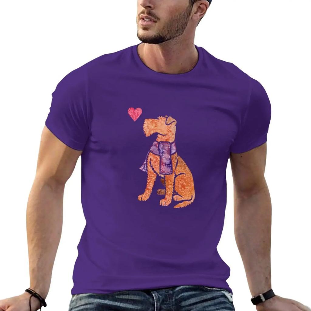 Watercolour Irish Terrier T-Shirt plain anime aesthetic clothes clothings