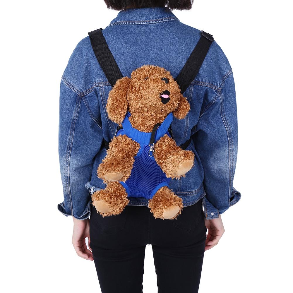 Fashionable Durable Pet Five Holes Backpack Front Chest Tote Carrier Net Bag(Dark Blue S)