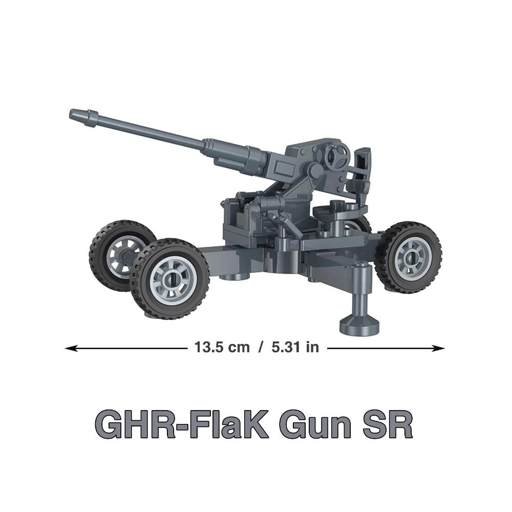 WW2 88mm Flak Gun Cannon Rocket Artillery Military Army War Weapons Soldier MOC Playmobil Model Building Block Children Kid Toy