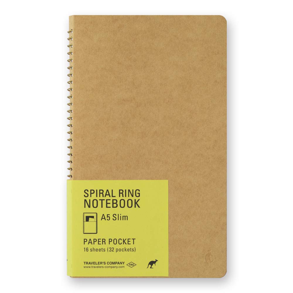 

Notebook Spiral Ring A5 Slim Paper Pocket Kangaroo 15246006 Traveler s