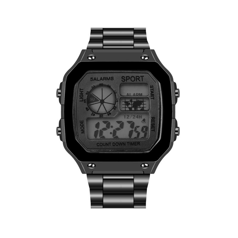 FOXBOX Uomo Conto alla rovescia Chrono Cronometro Orologio da polso Sveglia impermeabile Retroilluminazione Orologio sportivo digale Relojs Hombre + Box  1511