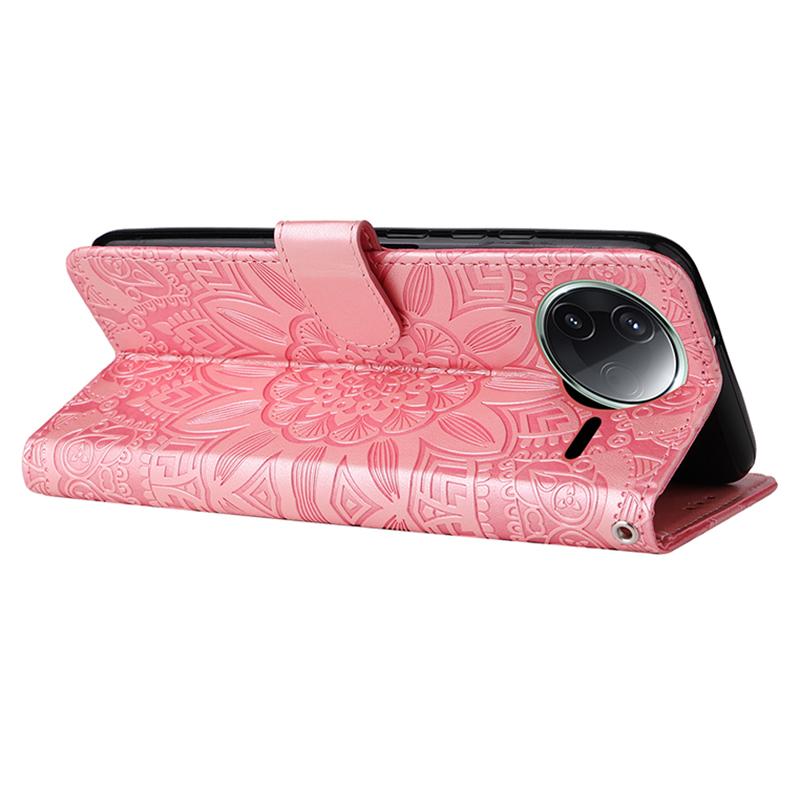 For Xiaomi Poco F7 Pro 5G/Redmi K80 5G Case Sunflower Imprint Leather Wallet Phone Cover