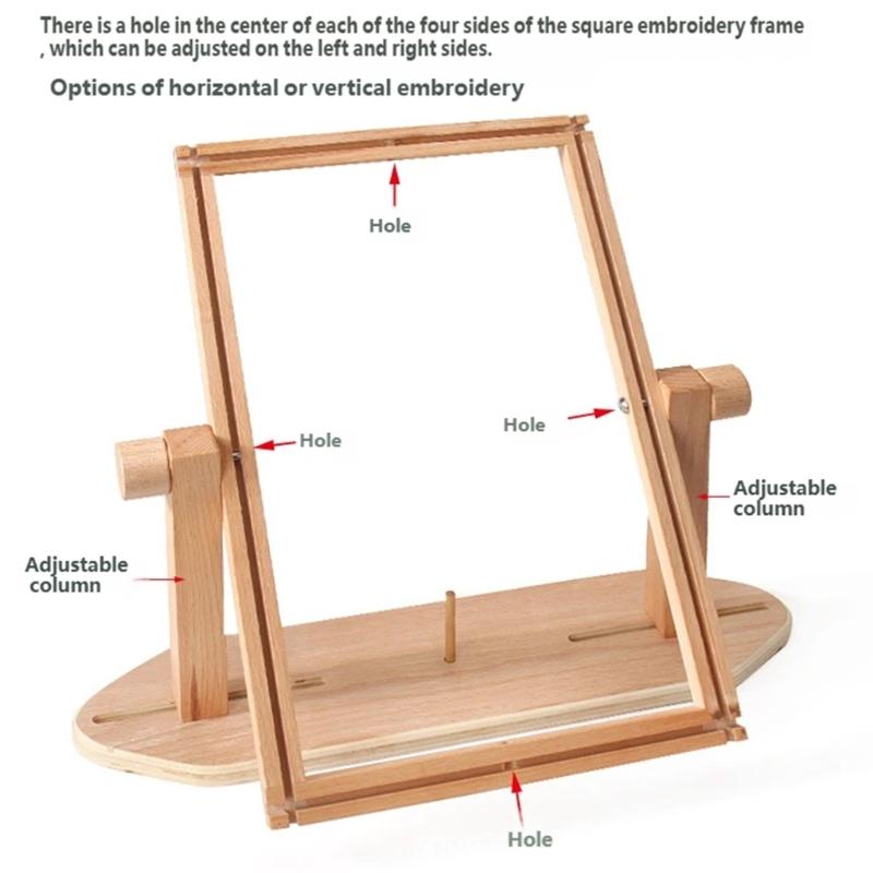 Wood Craft Frame Holder For Handmade Sewing Projects With Smooth Surfaces