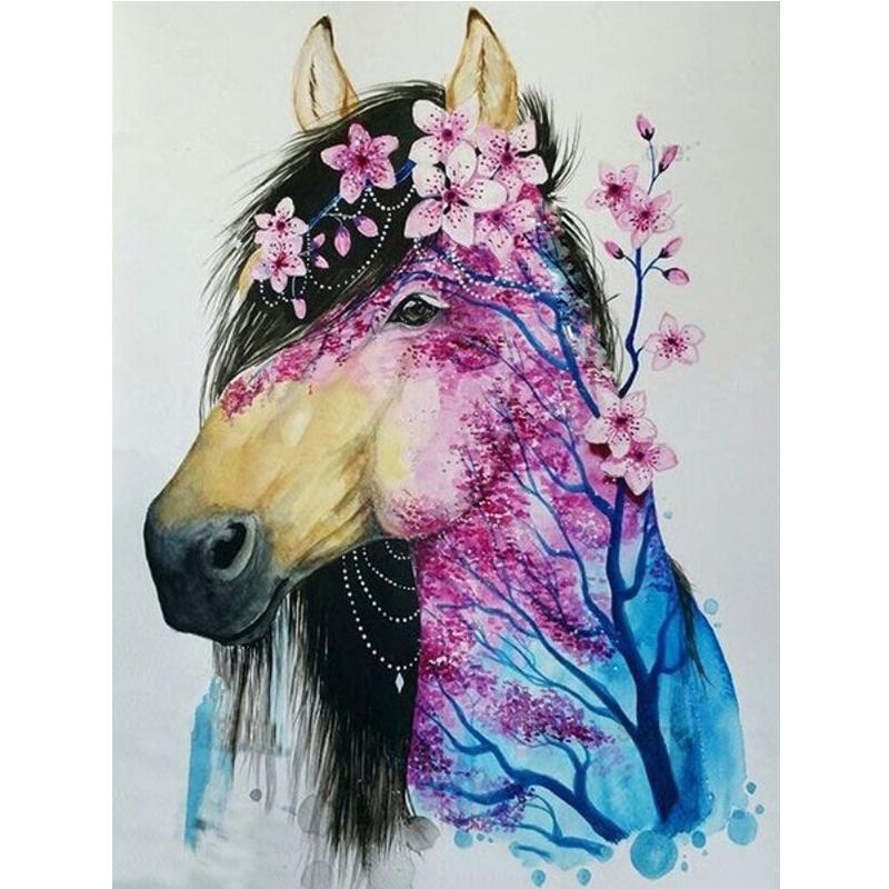 DIY Horse 5D Diamantmaleri Mosaikk Dyr Diamantbroderi Korssting Hel Rund Drill Hjemmeinnredning Julegave