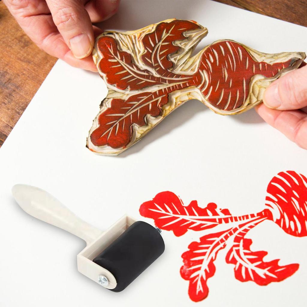 Gumowe wałki brayer z 3 rozmiarami do rzemiosła Wałki brayer do grafiki narzędzie brayer wszechstronne narzędzie