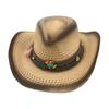 Spring And Summer Beach Outing British Bohemian Cowboy Hat Windproof Sunscreen Straw Hat