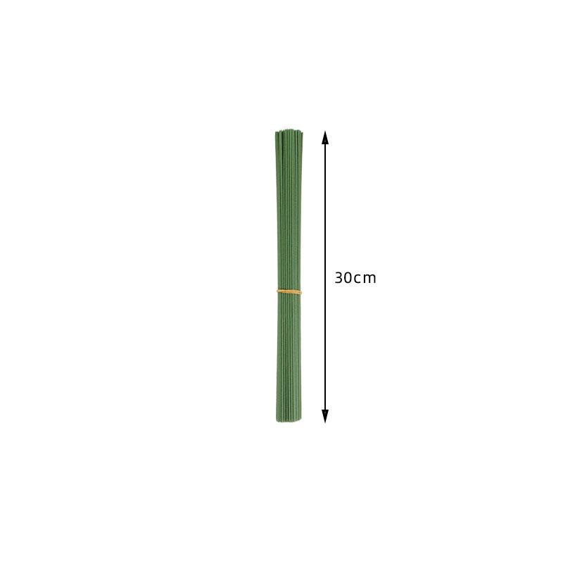 50pcs 15-40cm Artificial Green Flower Stem Sticks With Wire Stem DIY Floral Material Handmade For Wedding Home Decoration