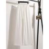 Large Size Women's Clothing Chubby Girl Hong Kong Style Retro Artsy Spring/Summer New Arrival Elastic Waist White Loose-Fitting Wide-Leg Trousers Tide