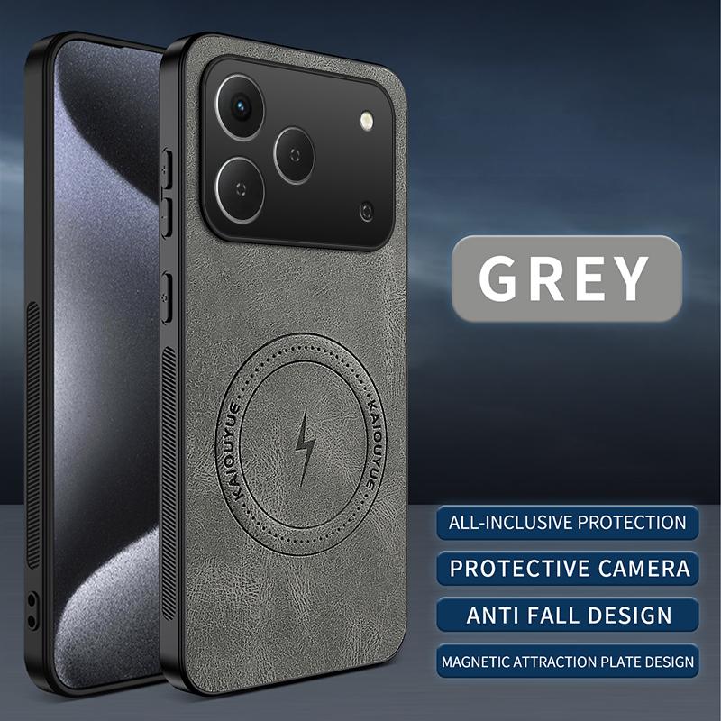 For Tecno Spark 50 4G/Tecno Spark50 4G Case Simple Stylish Magnetic Suction Luxury PU Leather Skin-friendly Anti-drop Cover