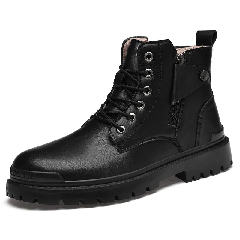 NEW Luxury Brand Black Men's Chelsea Boots Gothic Biker Boots Men's Casual Leather Outdoor Shoes Ankle Boots for Men MO-51382