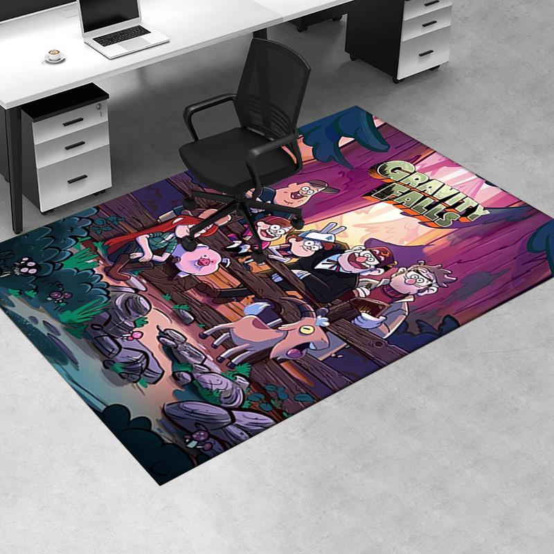 3D Printed Gravity Falls,Mystery,Adventure Anti-Slip Rug - Machine Washable Office Rug for Living Room, Bedroom, Office - Multiple Sizes