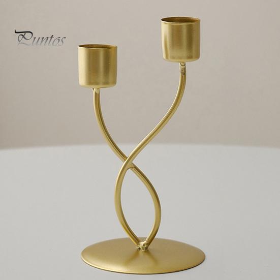 Taper Candle Holder Metal Curved Candle Holder Table Centerpiece Tapered Pillar Candles Holder for Wedding Festive Decor