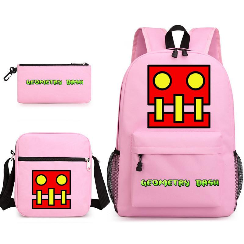 3-teiliges Schulrucksack-Set für Schüler Große Kapazität Oxford-Stoff Schultasche mit Schultergurt und Federmäppchen