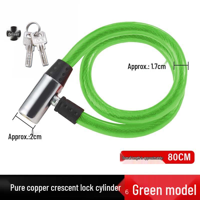 Portable Anti-theft Steel Cable Lock for Bikes and Glass Doors