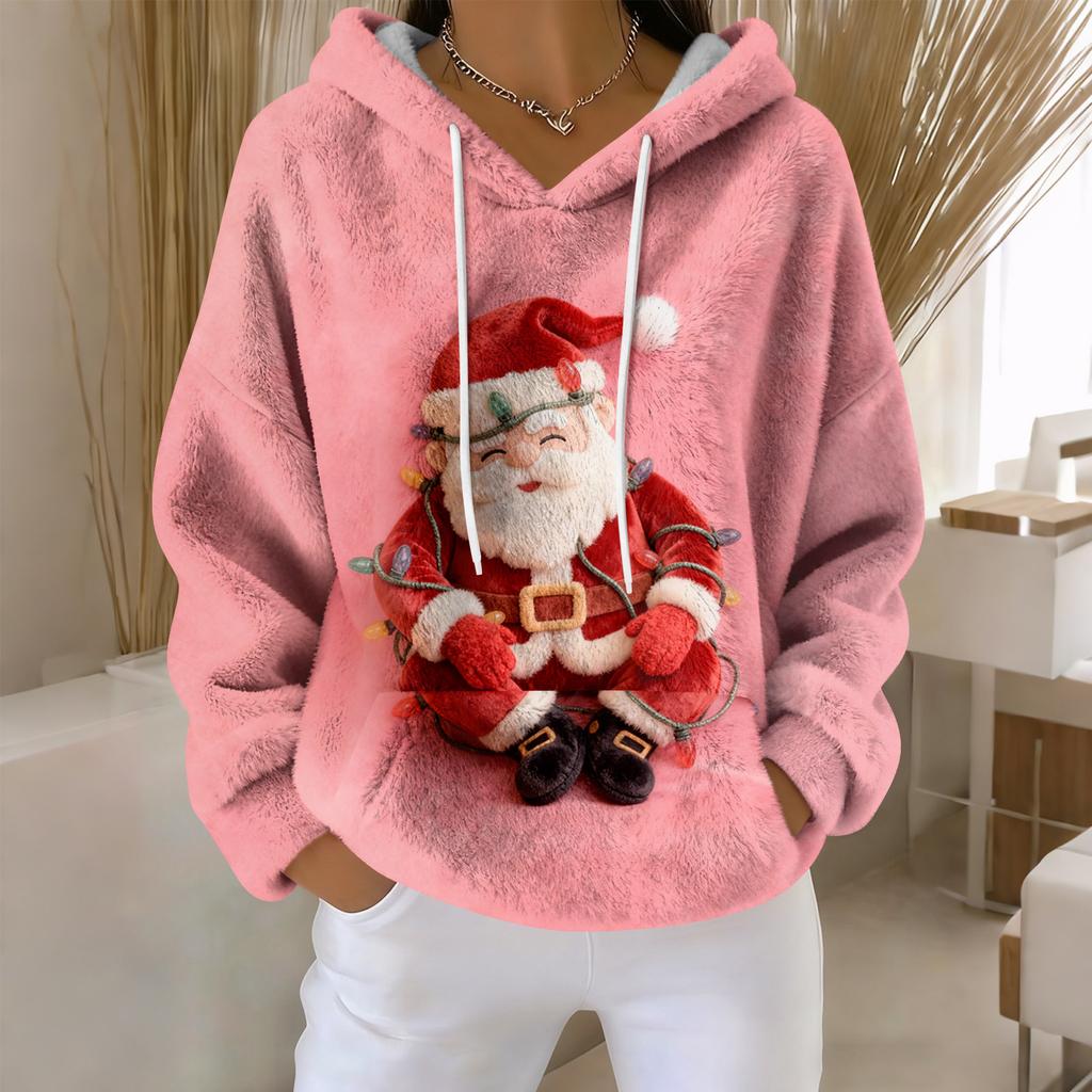 Hoodies For Women Oversized Winter Plush Cute Sweatshirts Pullover Trendy Fall Winter Clothes