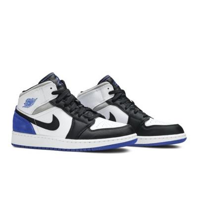 Air 1 Mid SE GS Royal Black Toe Sneakers Retro BQ6931-102