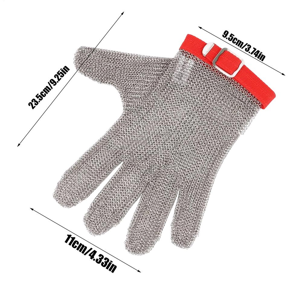 

Cut Resistant Stainless Steel Gloves Working Safety Gloves Metal Mesh Anti Cutting Protection Work Glove For Butcher Worker