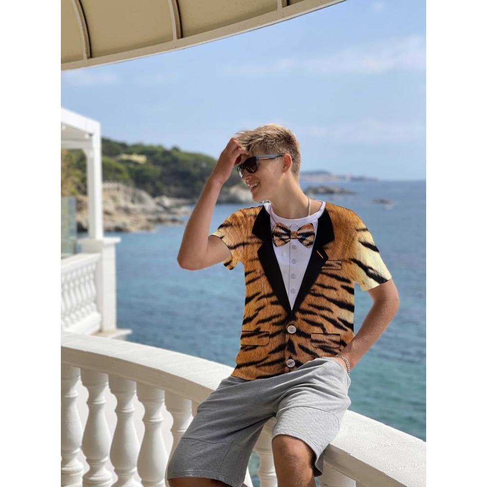 

Летние мужские рубашки-смокинги Rose, костюмная рубашка, забавная футболка унисекс для косплея, новинка, смокинг, футболка, одежда 6XL серый