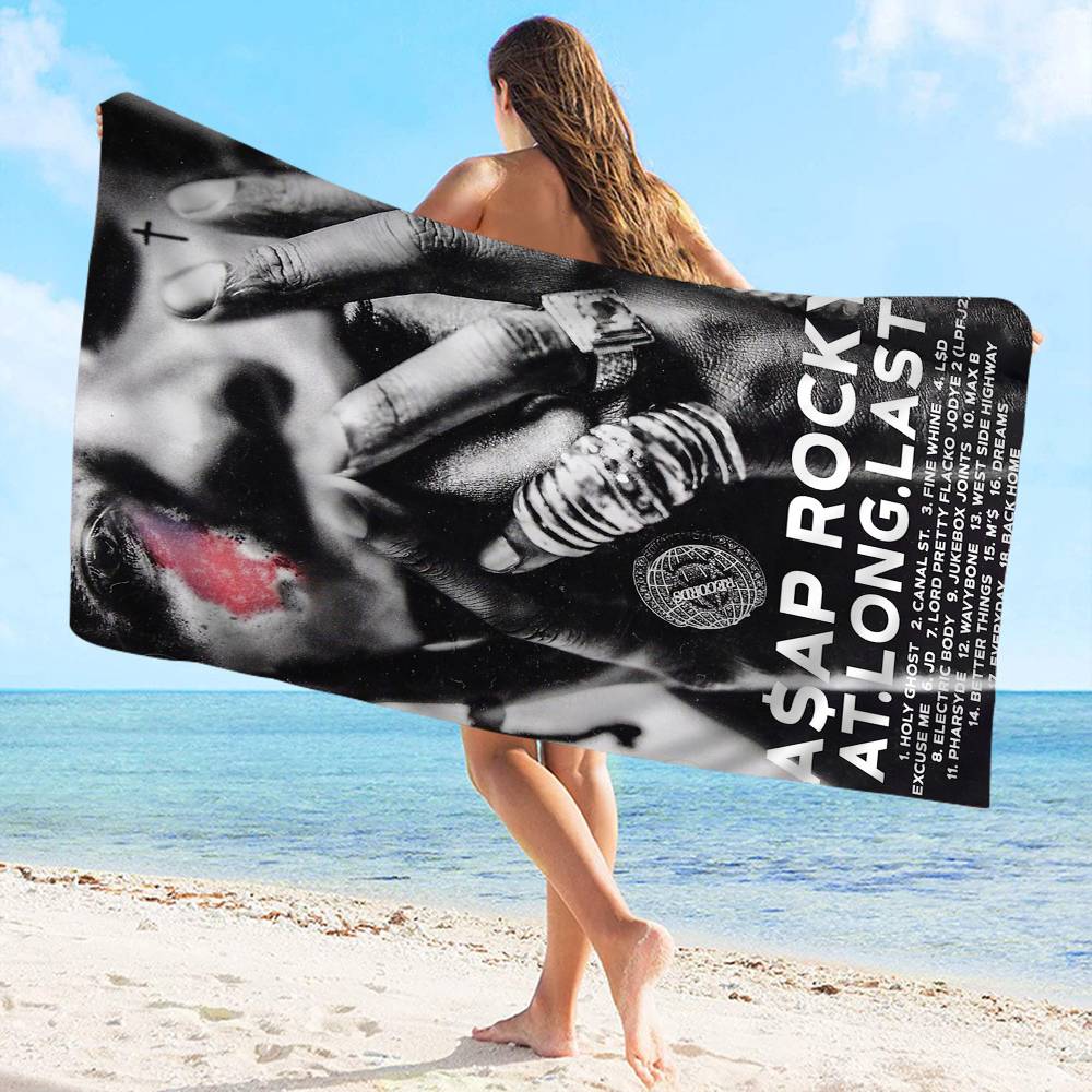 1pc A$APS Rocky ASAP Microfiber Beach Towel Absorbent Quick Dry Soft Yoga Swimming Resort Mountain Climbing Towel