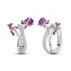 2025 New 925 Sterling copper Hoop Earrings Flowers Zircon Drop Earrings Stud For Woman Fine Birthday Wedding Party Zircon Gifts