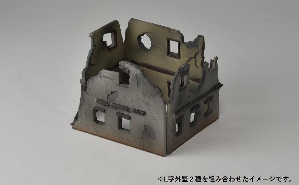 TOMYTEC 1/144 Geocolle Combat Series DCMA12 Ruins Set A Pre-Painted Plastic Model Kit Diorama Wall Drum Box 318859
