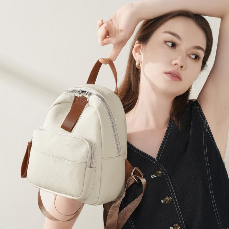 Real Leather Backpack Women With Large Capacity 2026 New Fashionable Versatile Top Layer Cowhide Casual