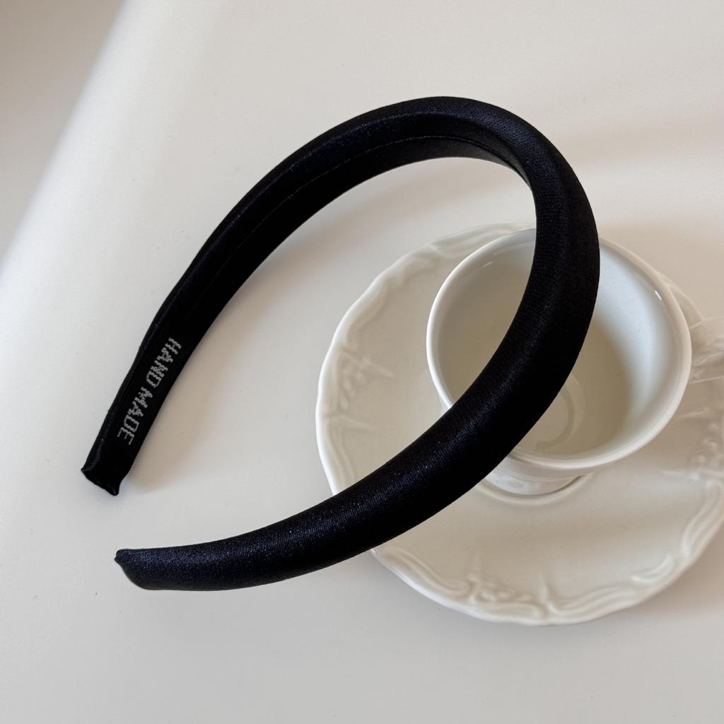 Cream-colored Texture Sponge Hairband for Girls with A Sweet Small Headband Style Hairpin