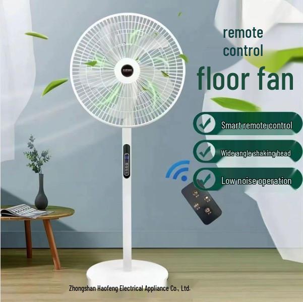 XLANKE Electric Oscillating Floor Fan with Remote Control - Silent Vertical Design for Home
