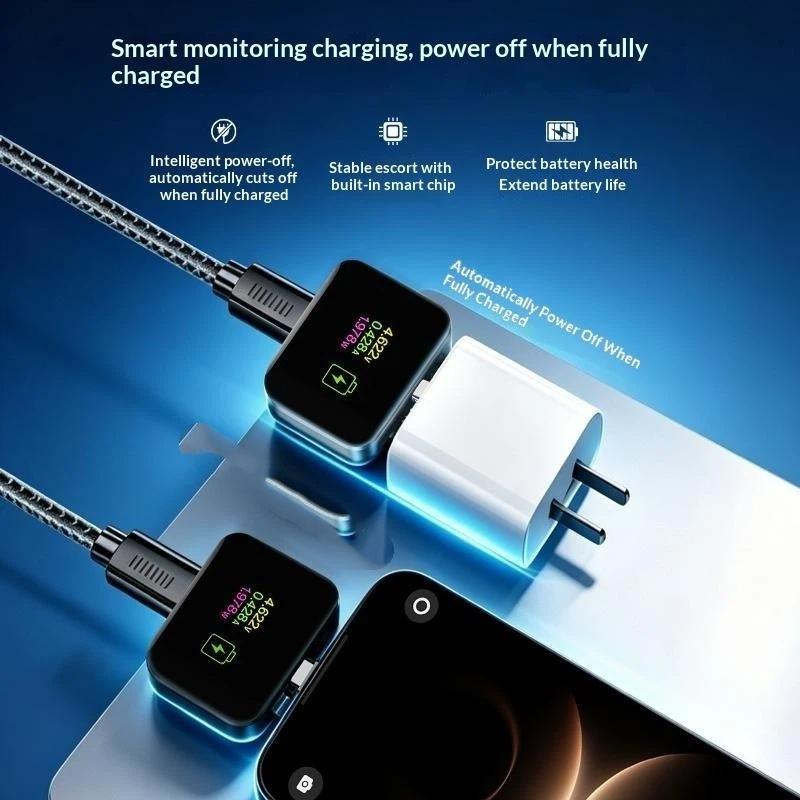 140W Type C Phone Charger Fast Charging Adapter Digital Display Auto Power Off Charge Separator For Phone Smart Devices