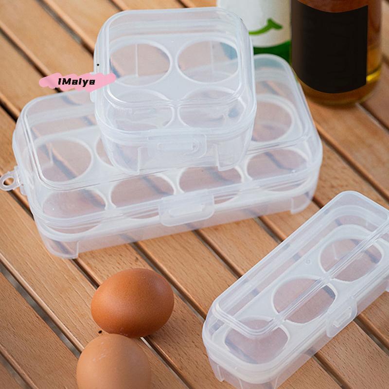 1/3Pcs Portable Transparent Egg Organizer Box 3/4/8 Grids For Camping Picnic Barbecue Outdoor Practical Accessory