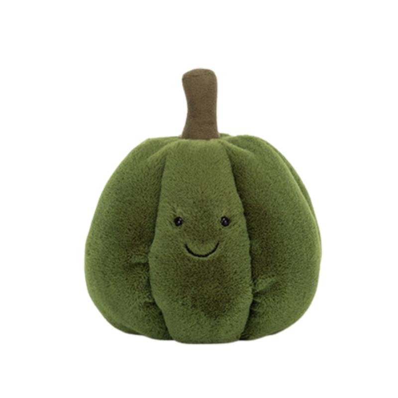 

JELLYCAT Gourmet Series Vegetables Fluffy Pumpkin Soft Doll Plush Doll 18cm Tall