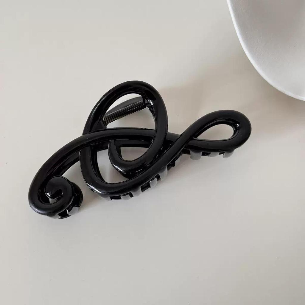 Elegant Music Note Matte Hair Clip for Women