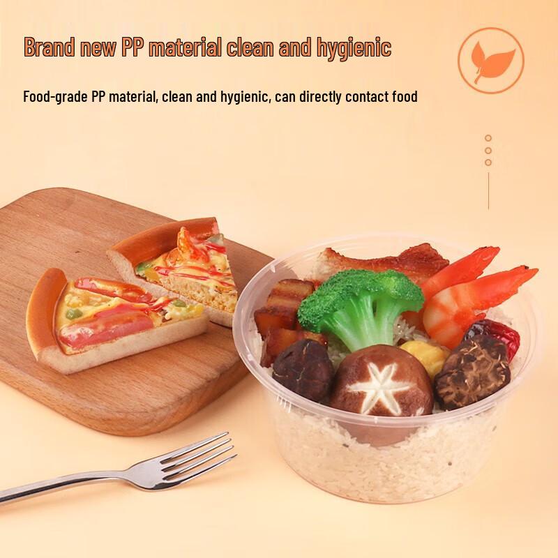 Disposable Round Meal Prep Containers with Lids