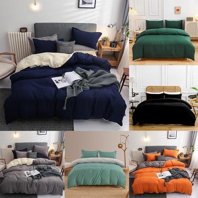 Bettbezug Queen Size – weiches, vorgewaschenes Queen-King-Bettbezug-Set, Bettbezug mit Reißverschluss und Bettlaken und Kissenbezügen