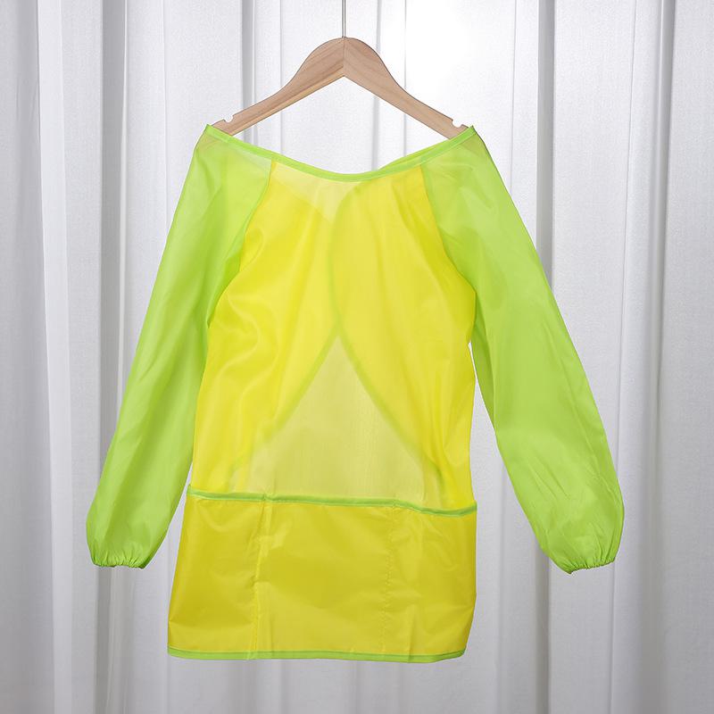 Tablier d'art à manches longues pour enfants avec poche et housse de protection pour aquarelle