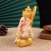 Gold Lord Ganesha Buddha Statue Elephant God Sculptures Ganesh-figurer