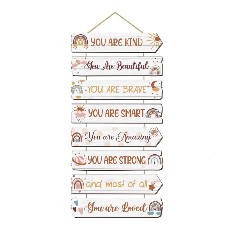 Wooden Hanging Motivational Wall Art Decoration Sign Inspirational Wall Art Decors Inspiring Positive Quotes Wall Decors